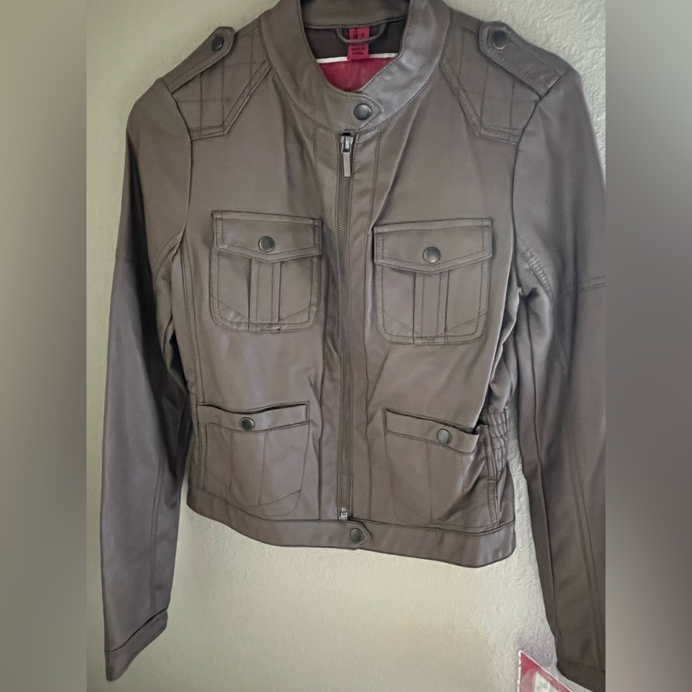 Collection ladies faux leather jacket